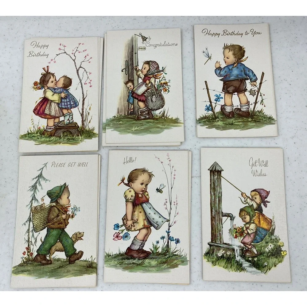 NOS Vintage Hummel Christian Greeting Cards Postcards Correspondence Lot Of 33